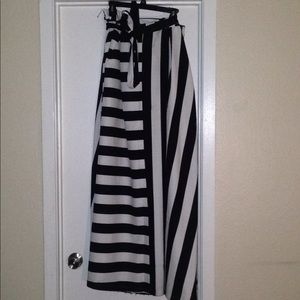 Black and off white Maxi skirt